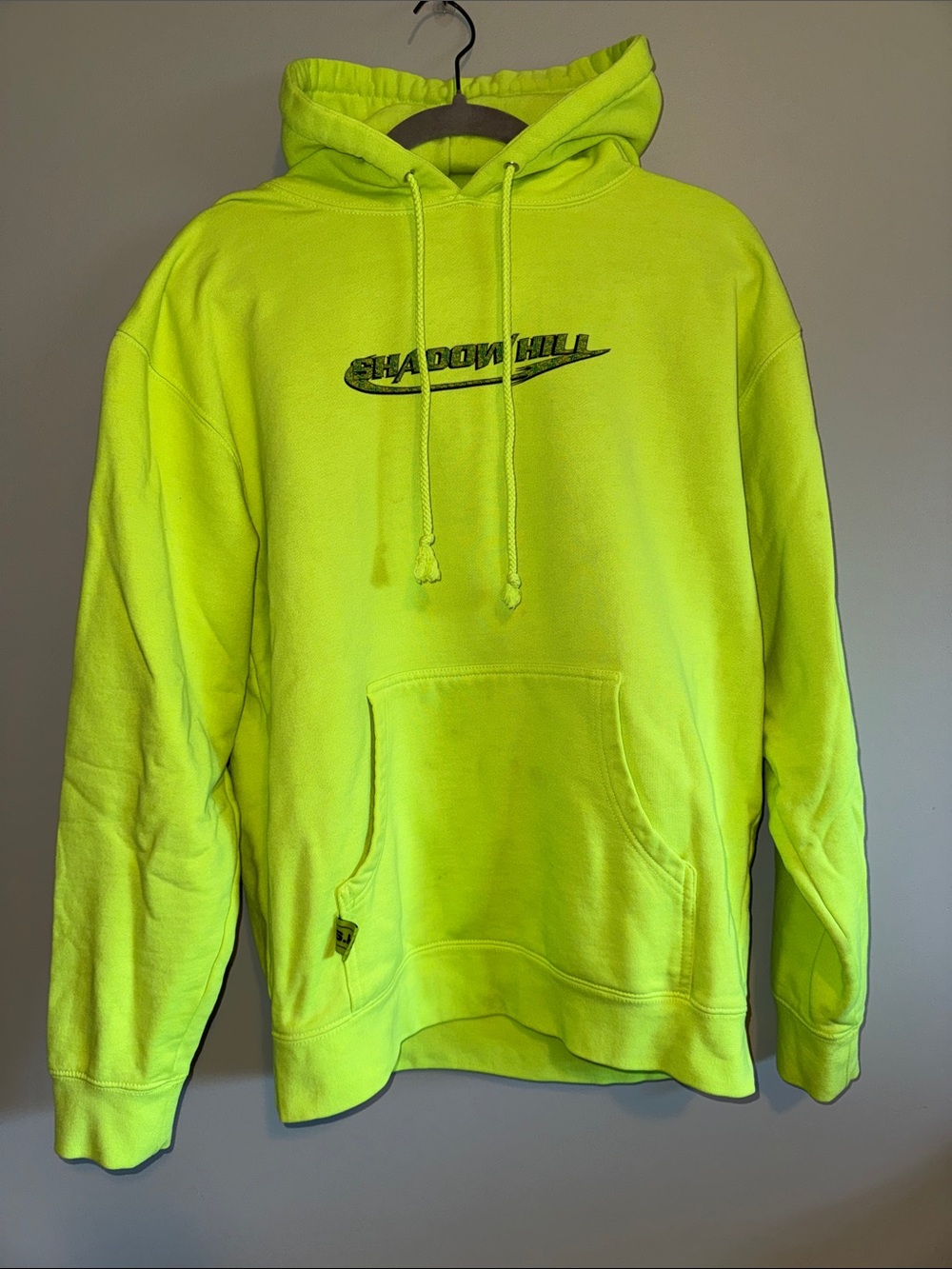 Shadow Hill Neon Lime Hooded Pullover Sweatshirt